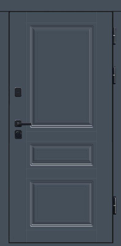 Товар Дверь Термо-Доор Орегон графит(черная фурнитура) (квартира) DIS007541